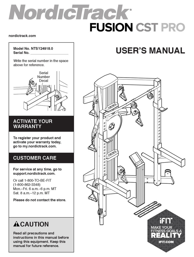ICON Health & Fitness NordicTrack FUSION CST PRO User manual