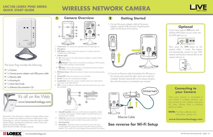 Lorex LNC100 Series User manual