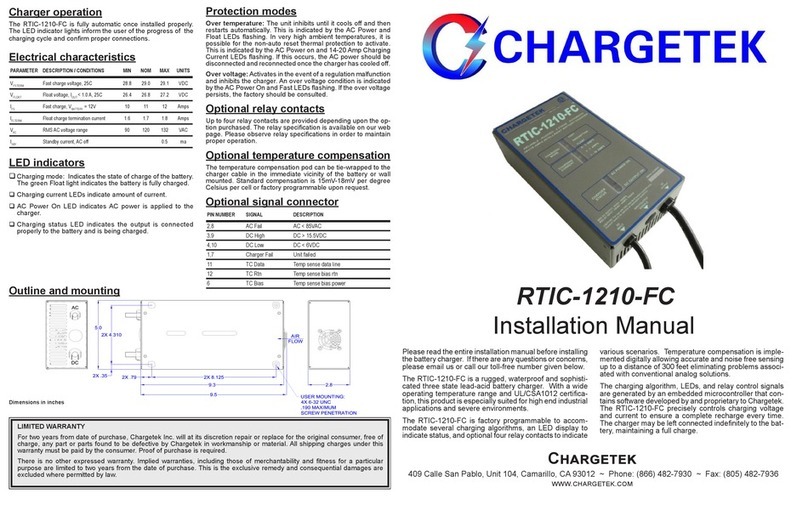 Chargetek RTIC-1210-FC User manual