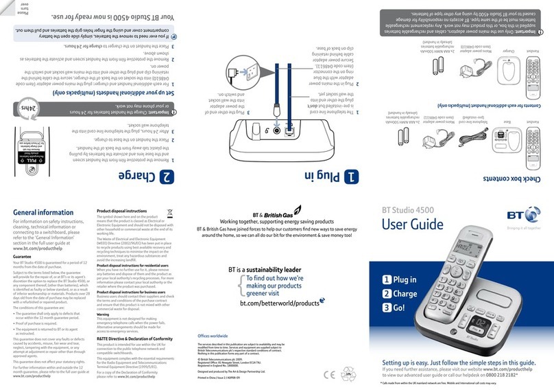 BT FREESTYLE 4500 User manual BT FREESTYLE 4500 User manual