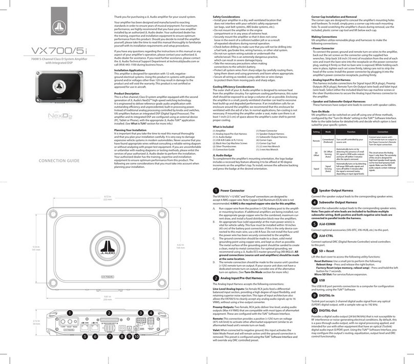 JL Audio NexD2 VX700/5i Connection guide