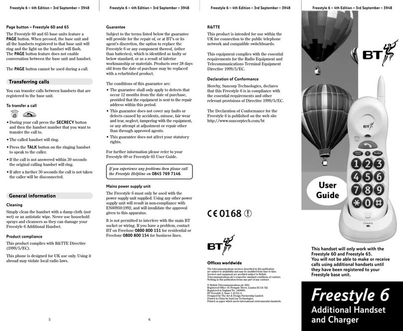 BT Freestyle 6 User manual