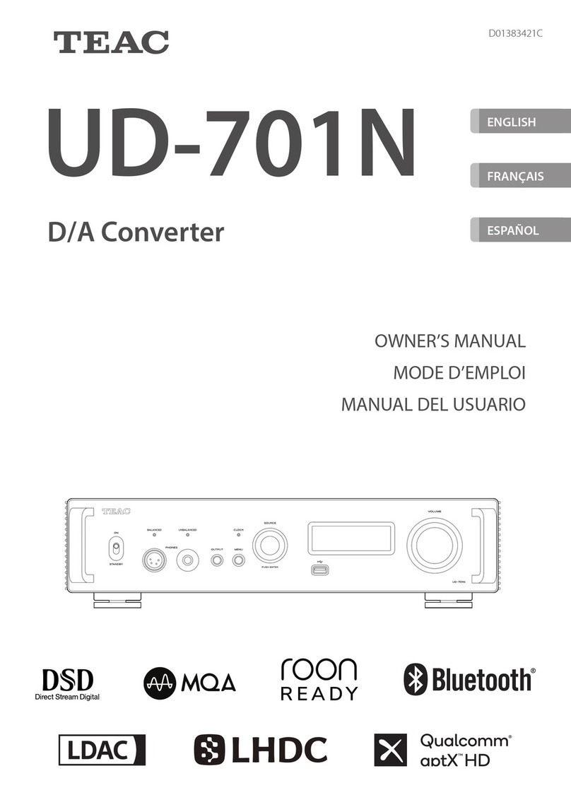 Teac UD701NB owner's manual