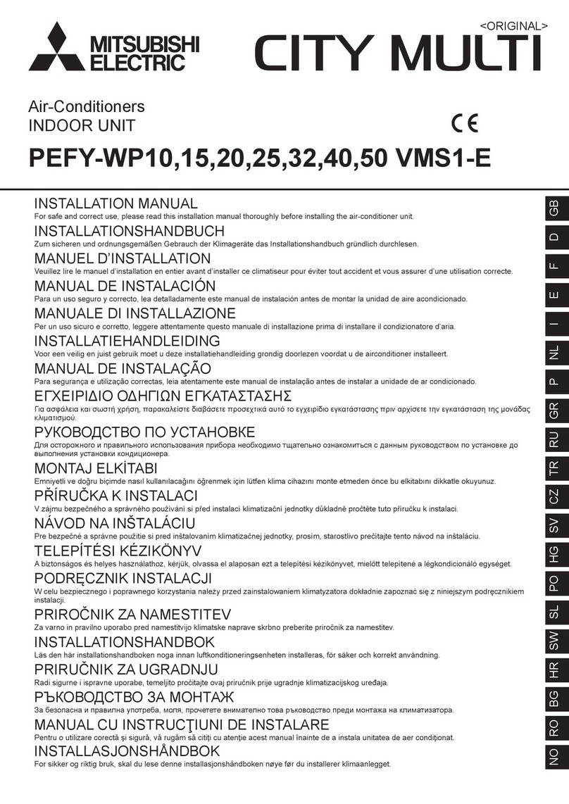 Mitsubishi Electric City Multi PEFY-WP25VMS1-E User manual