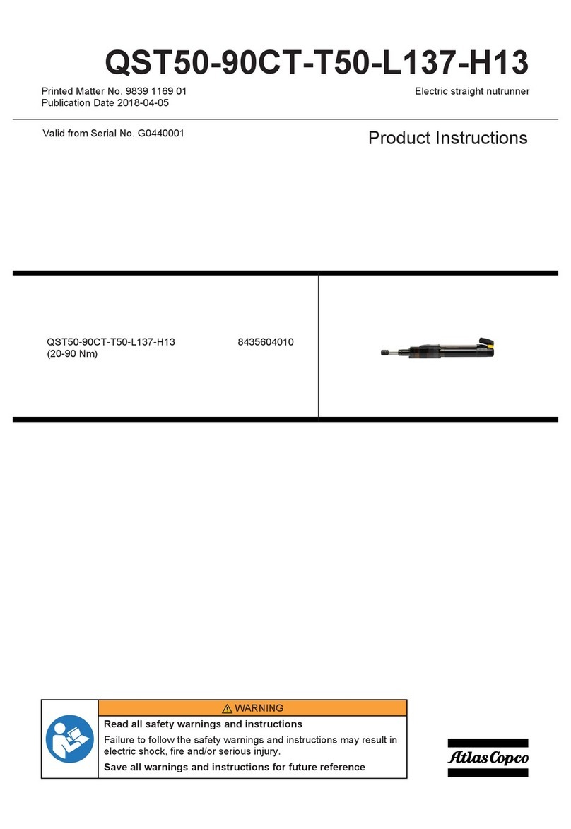 Atlas Copco QST50-90CT-T50-L137-H13 Instruction sheet