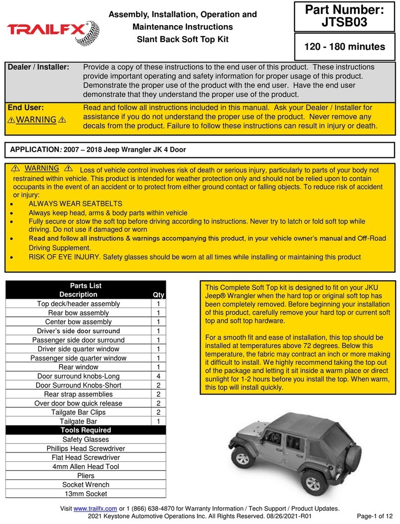 TrailFX JTSB03 User manual