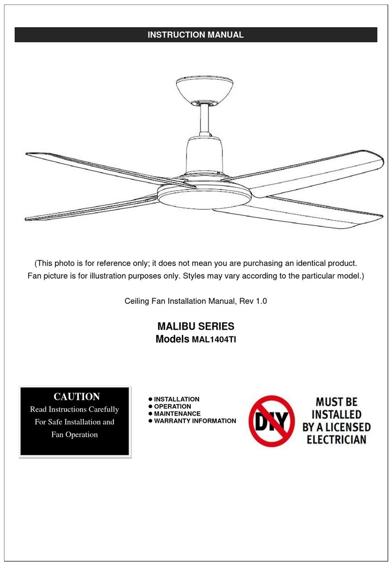 Ventair MALIBU Series instruction manual