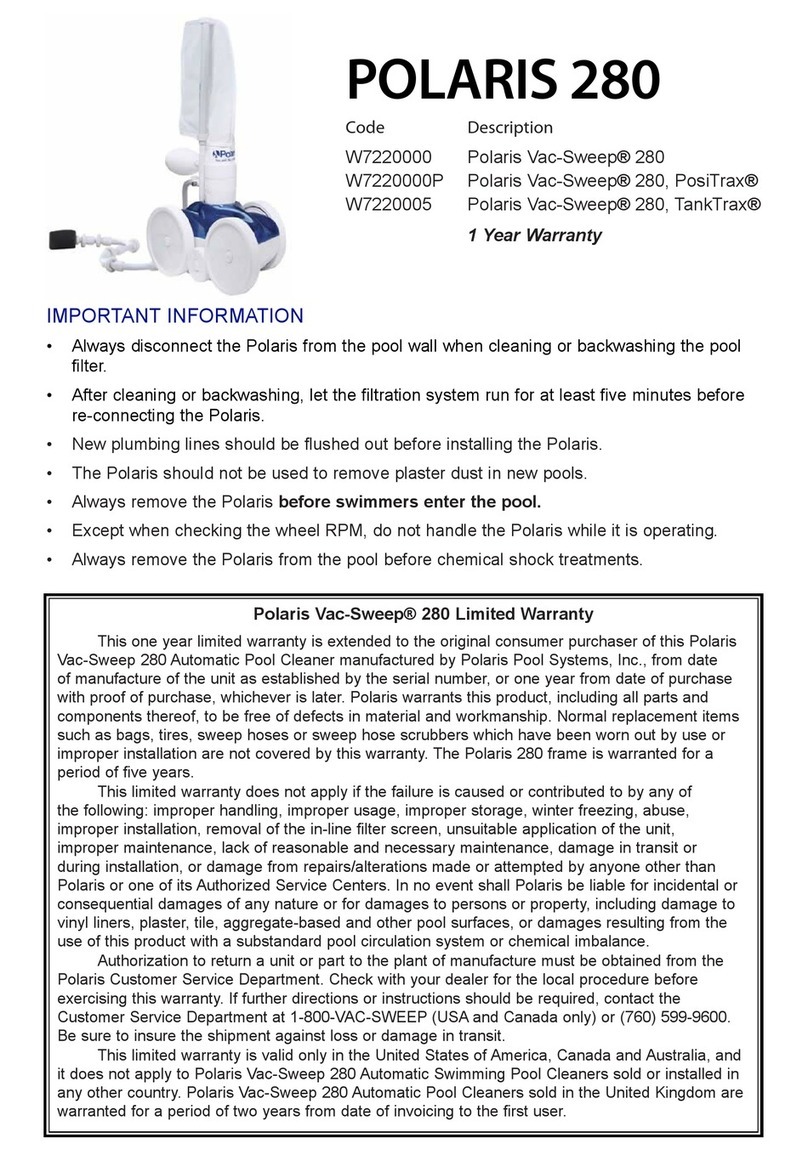 Polaris Vac-Sweep 280 Original operating instructions