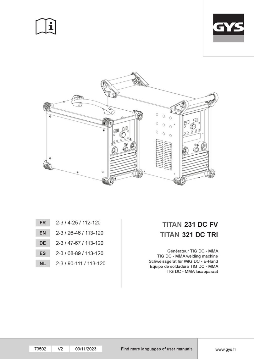 GYS TITAN 321 DC TRI manual