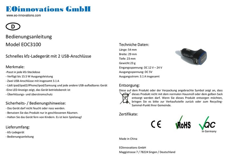 EOinnovations EOC3100 instruction manual