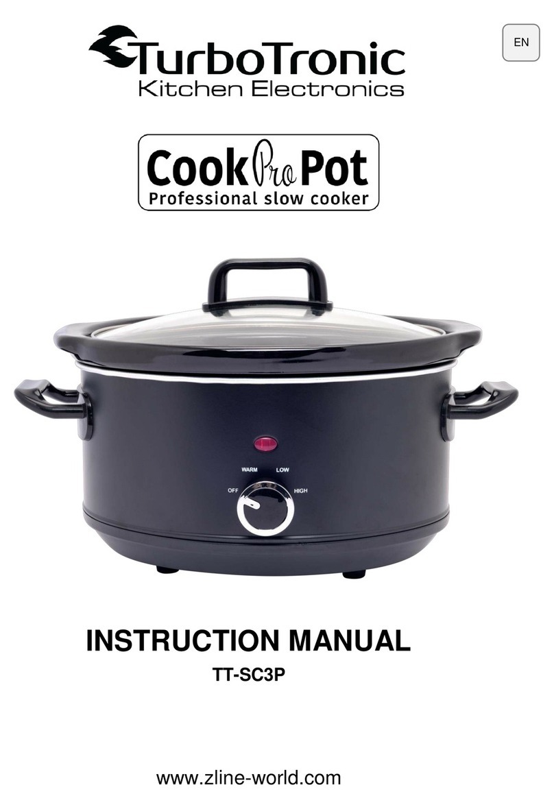 TurboTronic Cook Pro Pot TT-SC3P User manual