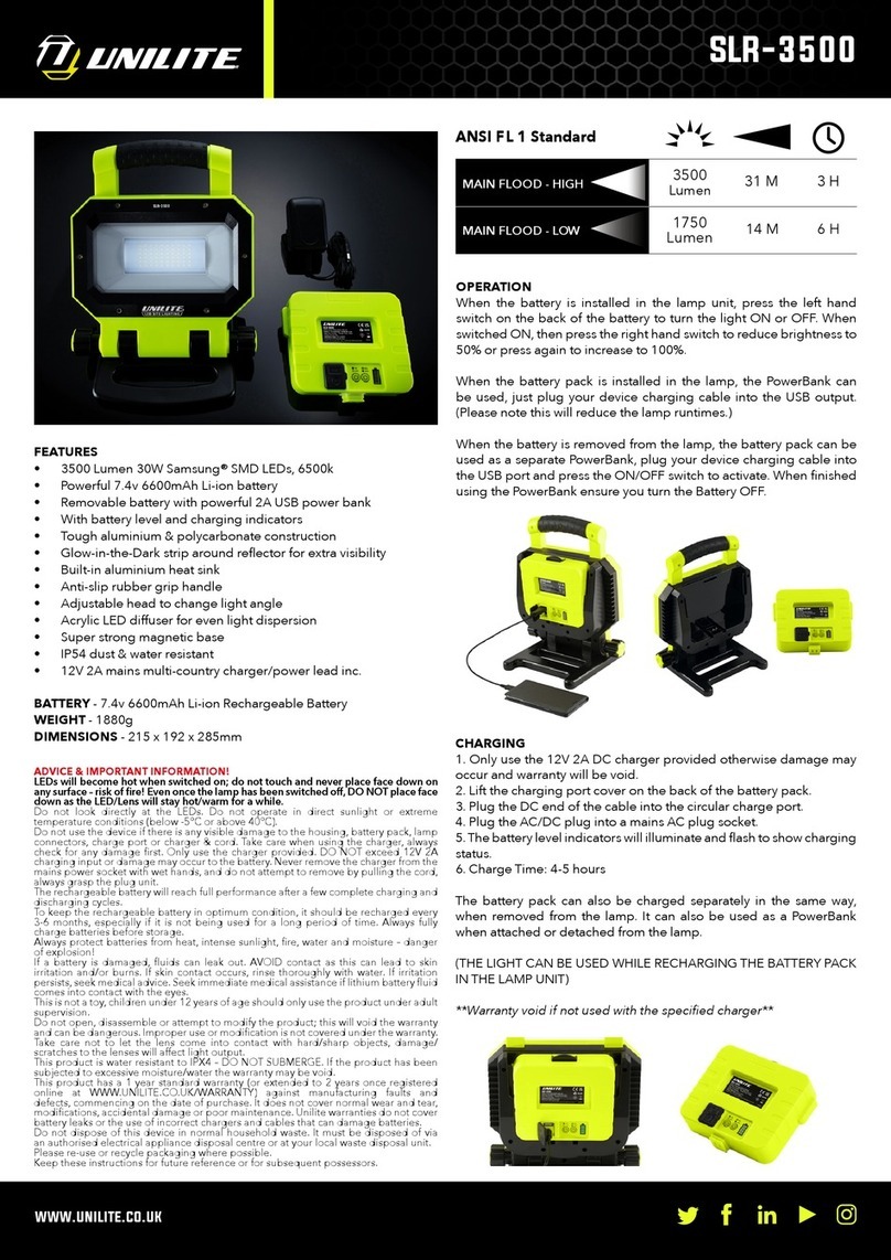 UNILITE SLR-3500 User manual UNILITE SLR-3500 User manual