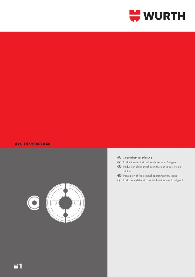 Würth 1952 003 840 Translation of the original operating instructions