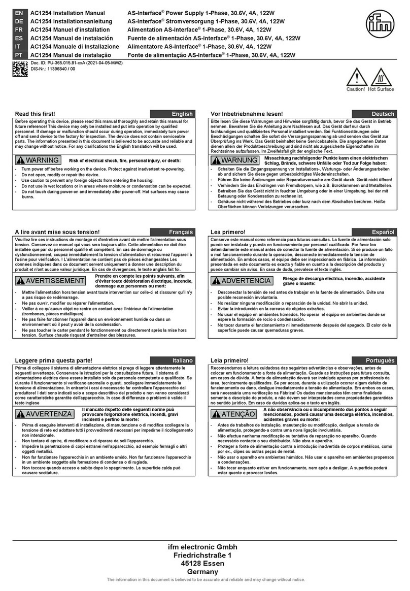 IFM AS-Interface AC1254 installation manual