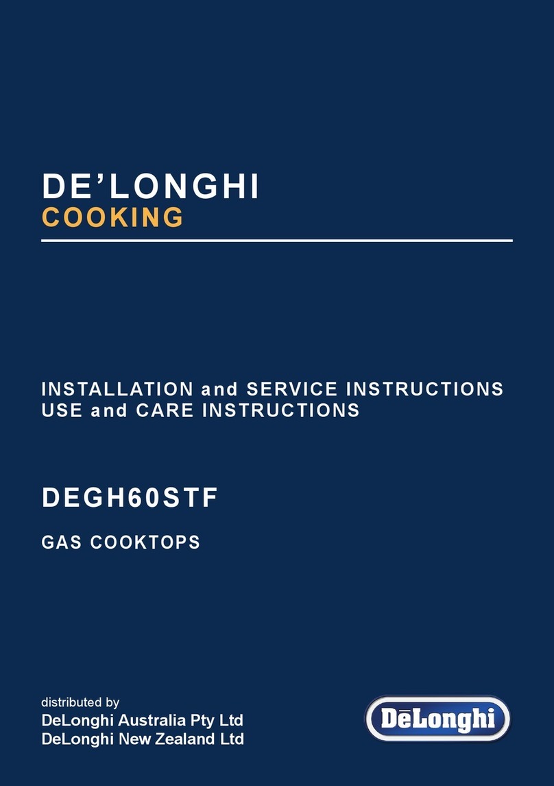 DeLonghi DEGH60STF Nstallation and service instructions