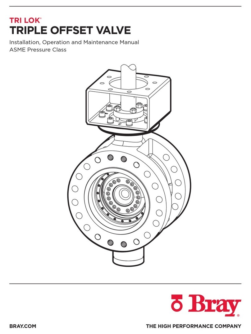 Bray TRI LOK Series Installation, operation and maintenance manual