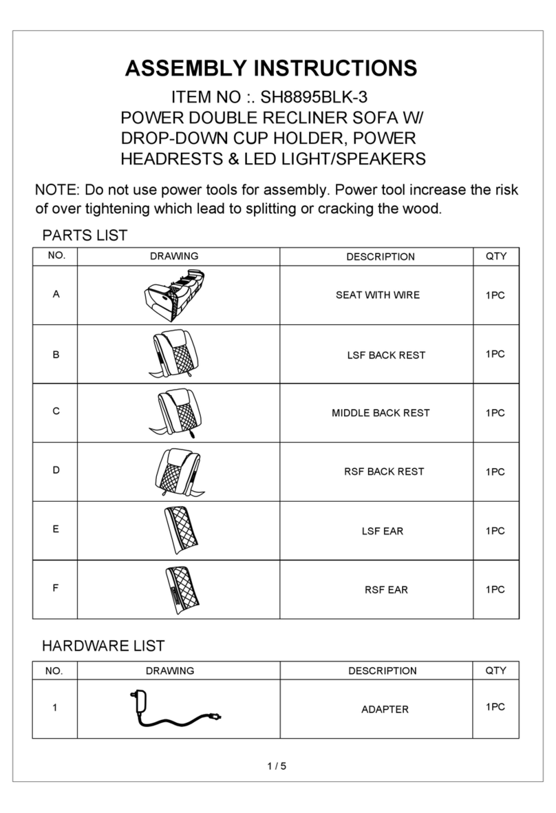Homelegance SH8895BLK-3 User manual