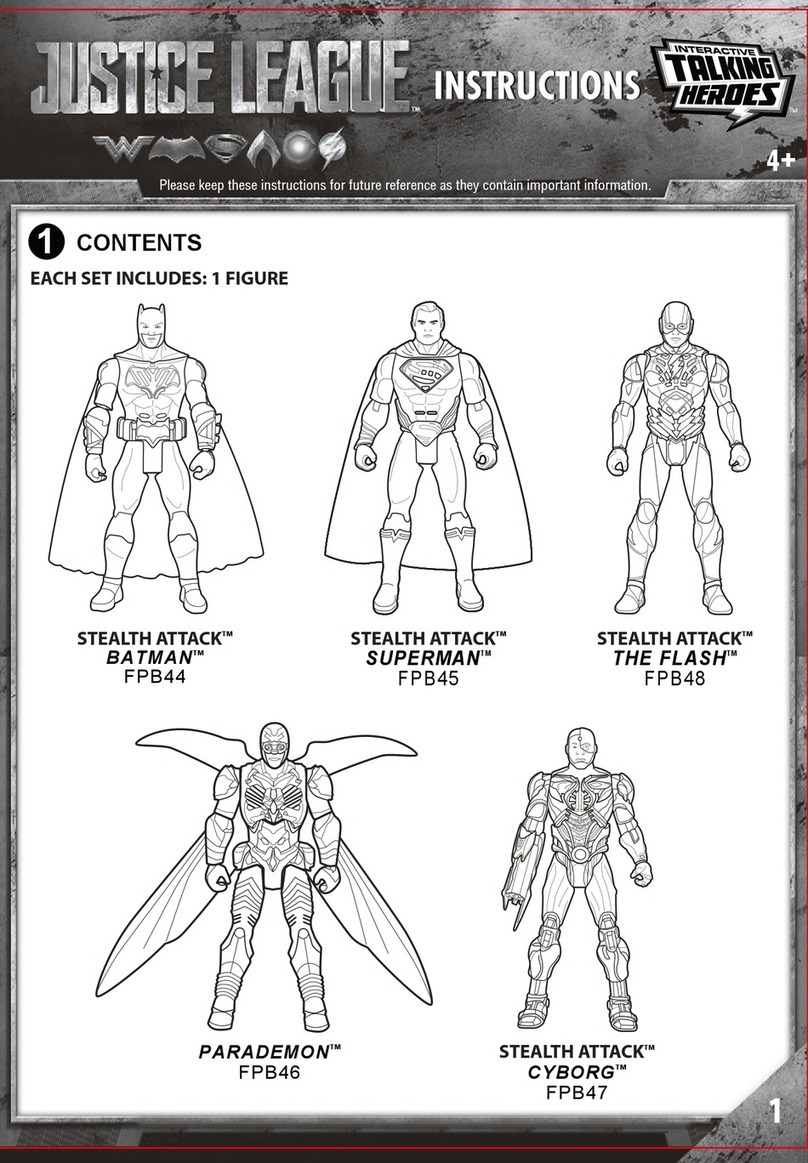 Mattel JUSTICE LEAGUE INTERACTIVE TALKING HEROES STEALTH ATTACK BATMAN... instructions