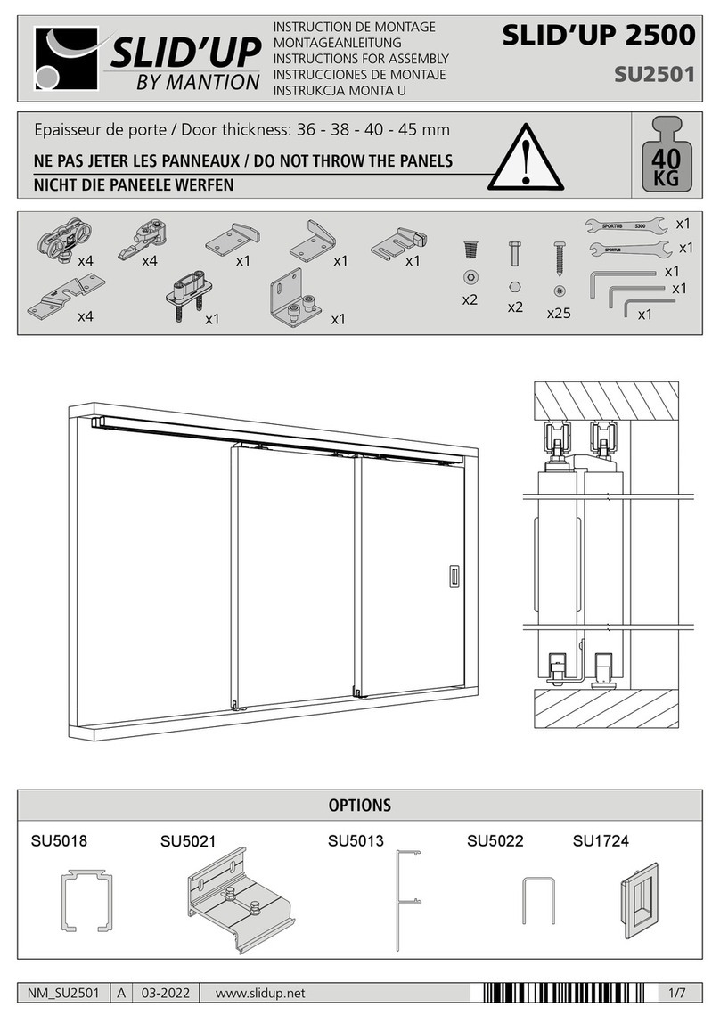 Mantion SLID'UP 2500 Assembly instructions