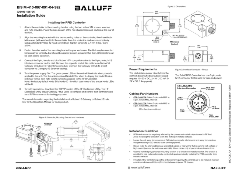 Balluff BIS M-410-067-001-04-S92 installation guide