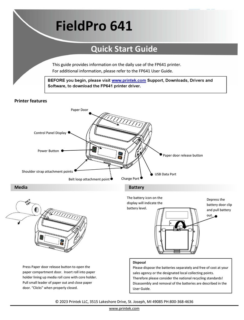 Printek FieldPro 641 User manual