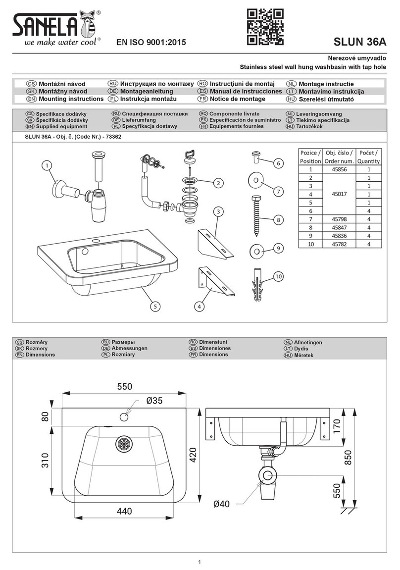 Sanela SLUN 36A Mounting instructions Sanela SLUN 36A Mounting instructions