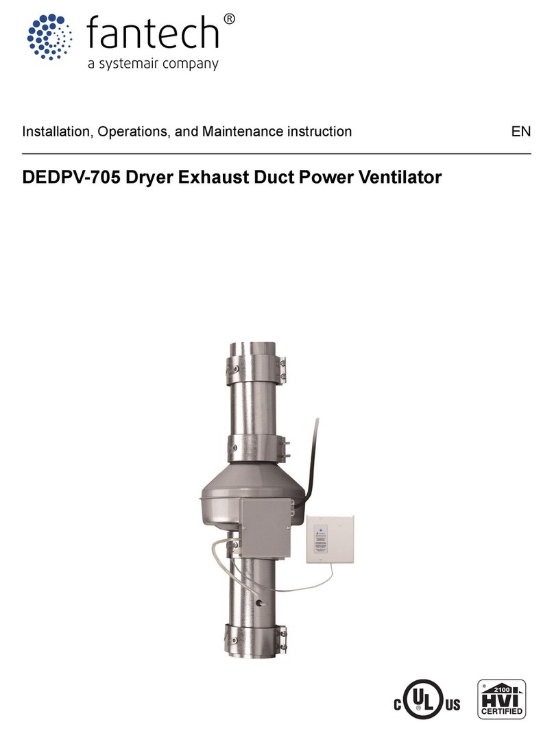 System air Fantech DEDPV-705 Manual