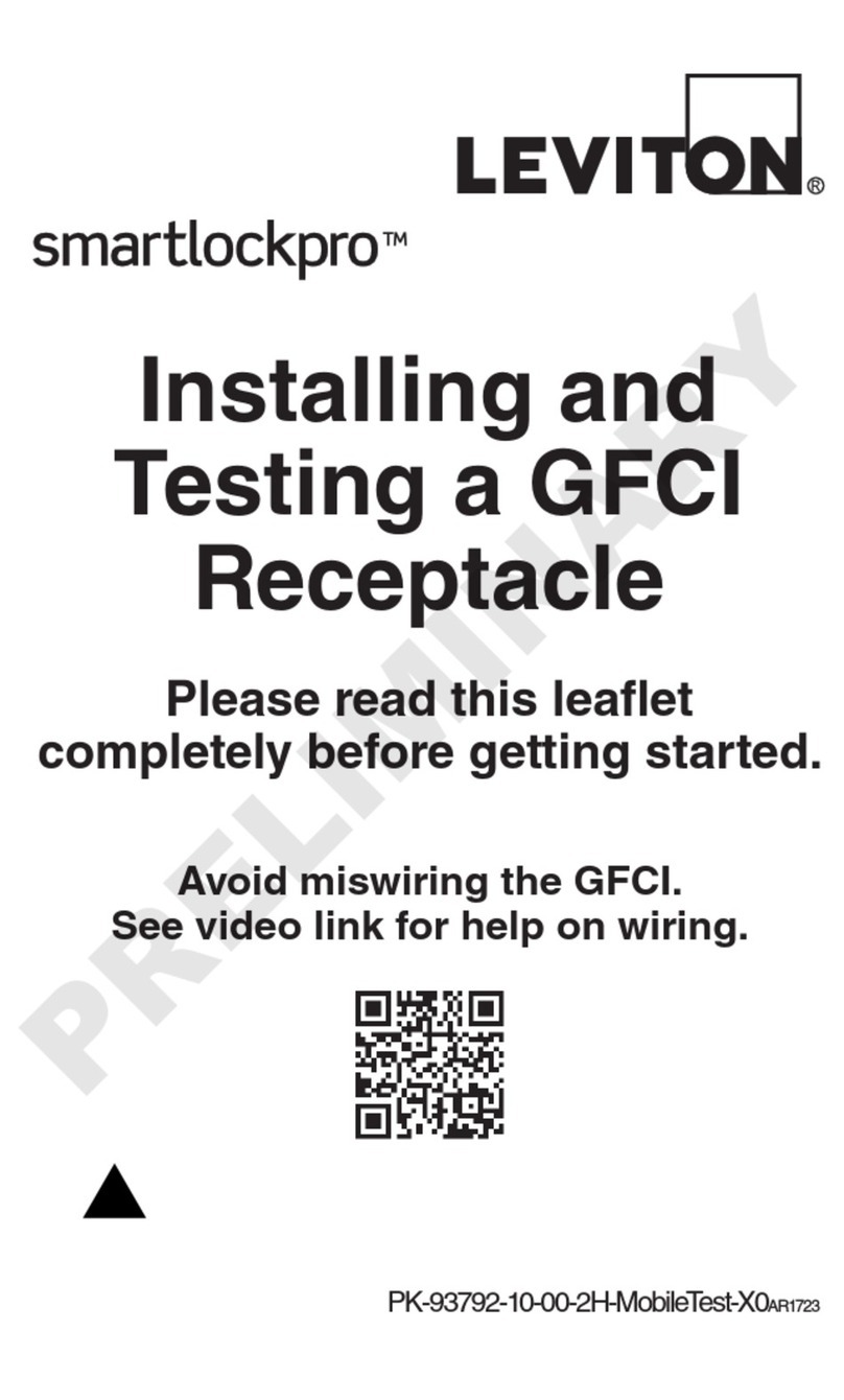 Leviton smartlockpro GFNT1 User manual