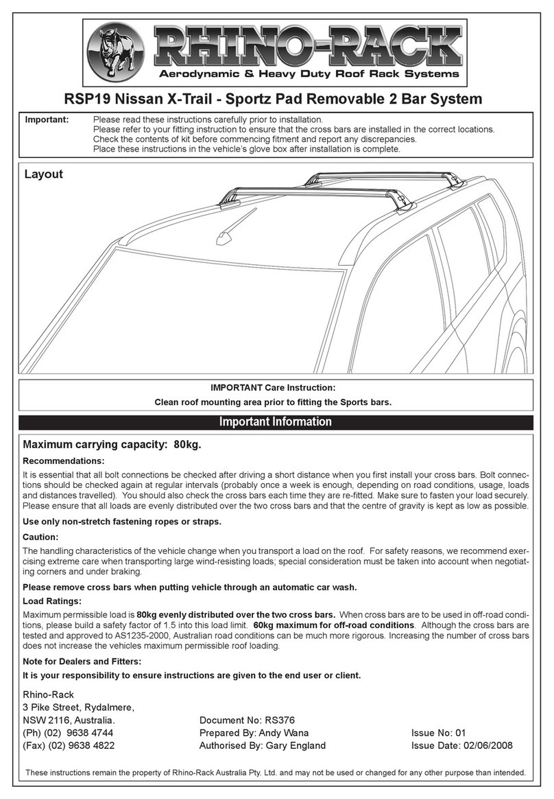 Rhino-Rack RSP19 manual