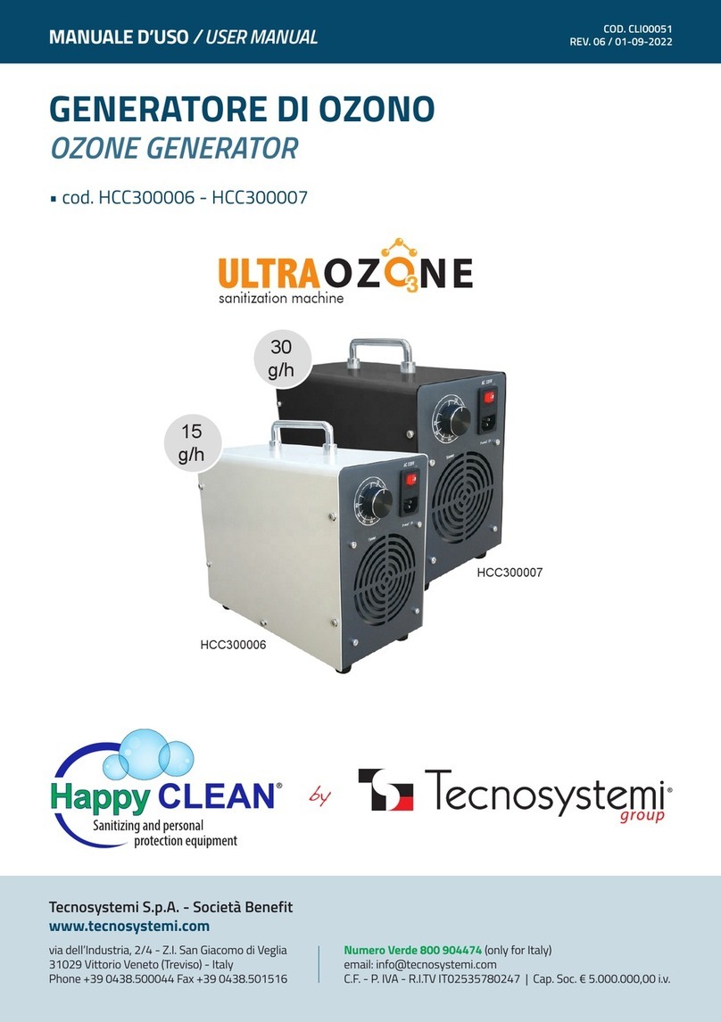 Tecnosystemi Happy Clean UltraOzone HCC300006 User manual