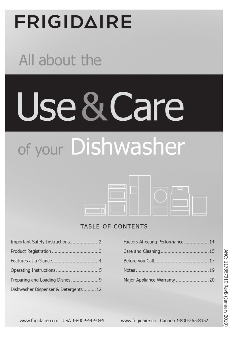 Electrolux FRIGIDAIRE LFID2459VF1A Owner's manual