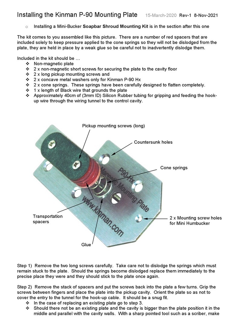 Kinman P-90 Mounting Plate Installing