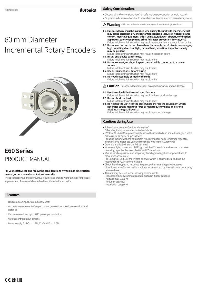 Autonics E60 Series product manual