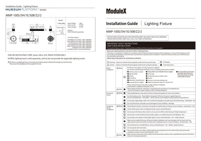 Modulex MMP-100S/5H/1E/30B/Z2/2 User manual