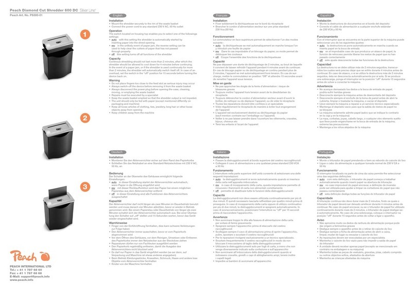 Peach Silver Line PS300-01 manual