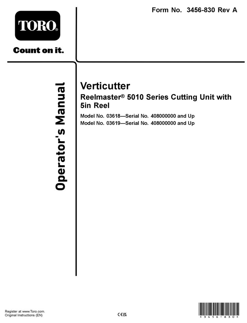 Toro Verticutter Reelmaster 5010 Series Operator's manual