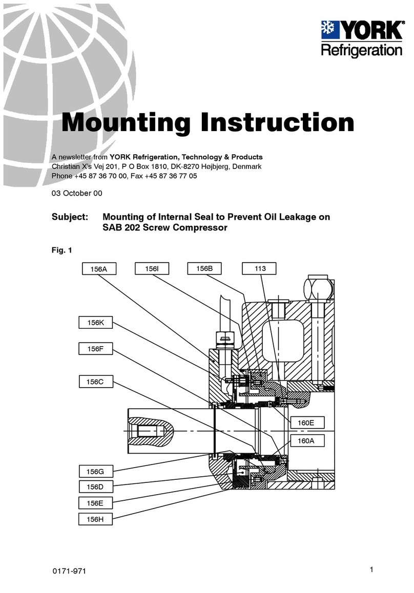 York SAB 202 Mounting instruction