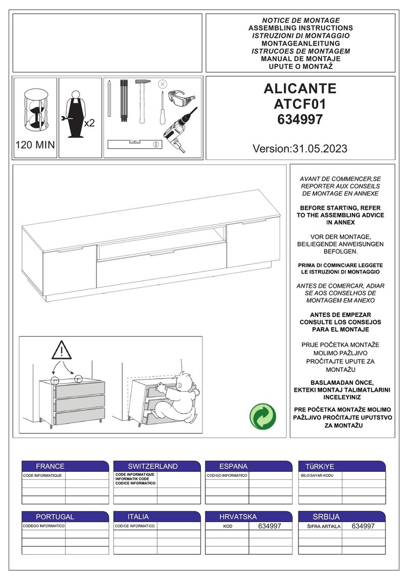 Extom ALICANTE ATCF01 Assembling instructions Extom ALICANTE ATCF01 Assembling instructions