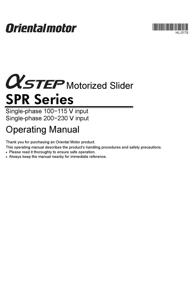 Oriental motor Alpha STEP SPR Series operating manual