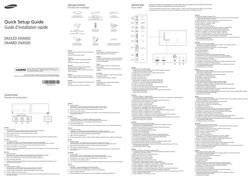 Samsung DM40D User manual Samsung DM40D User manual