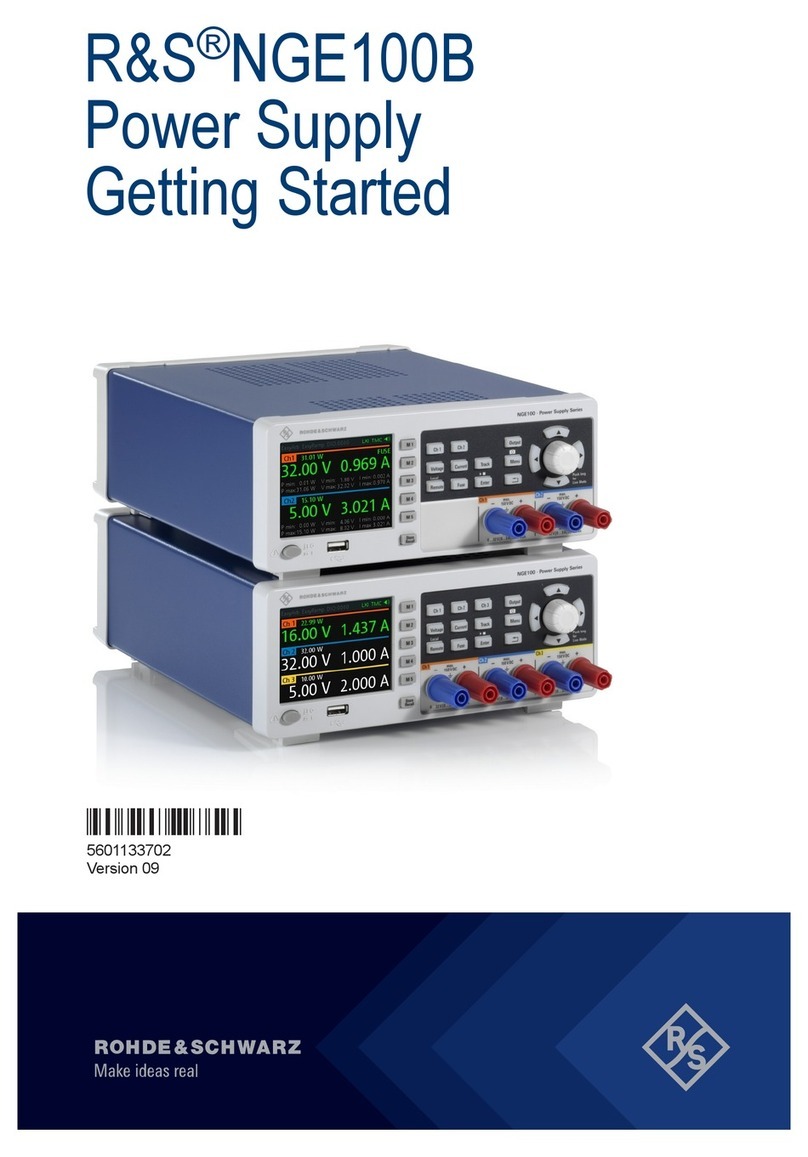 Rohde & Schwarz R&S NGE100B User manual