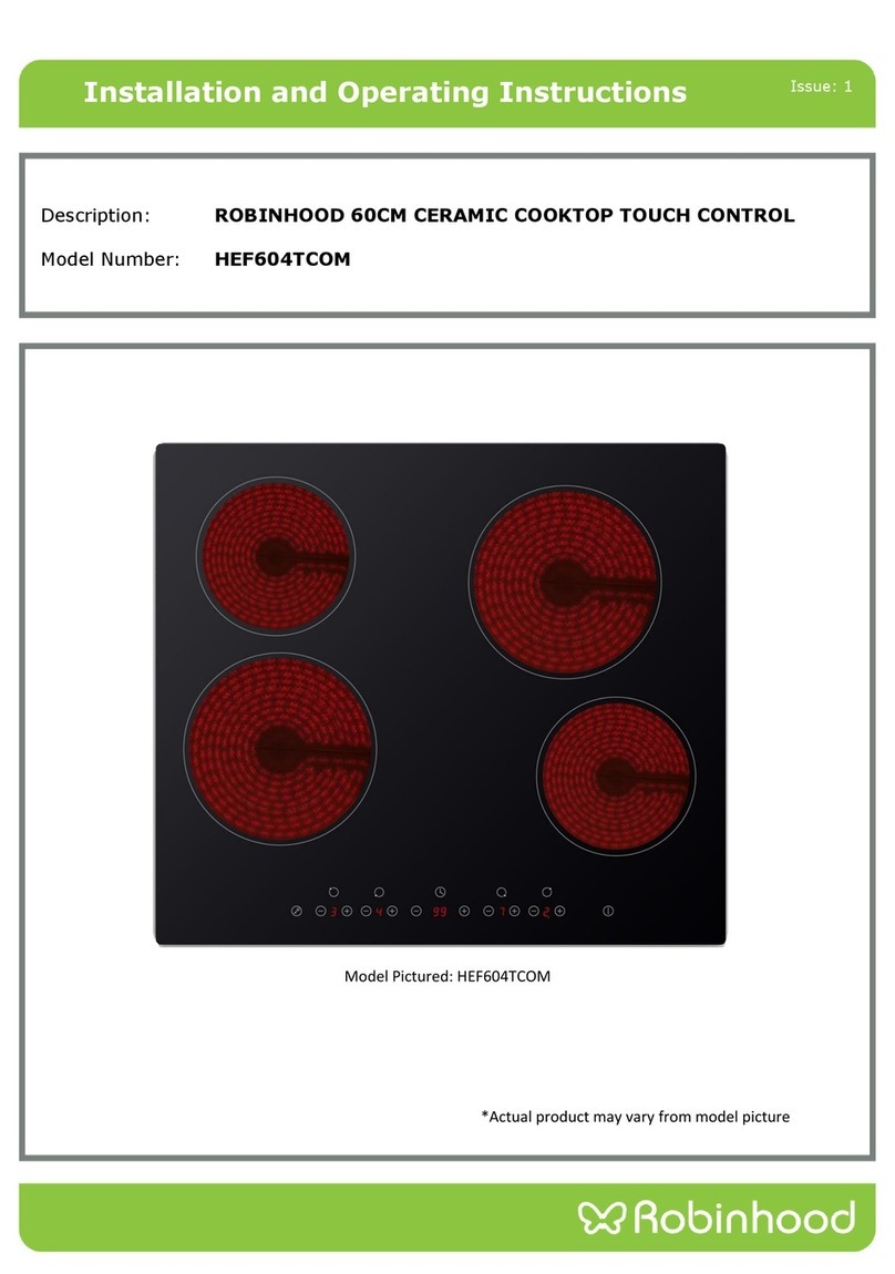 ROBINHOOD HEF604TCOM Installation and operating instructions