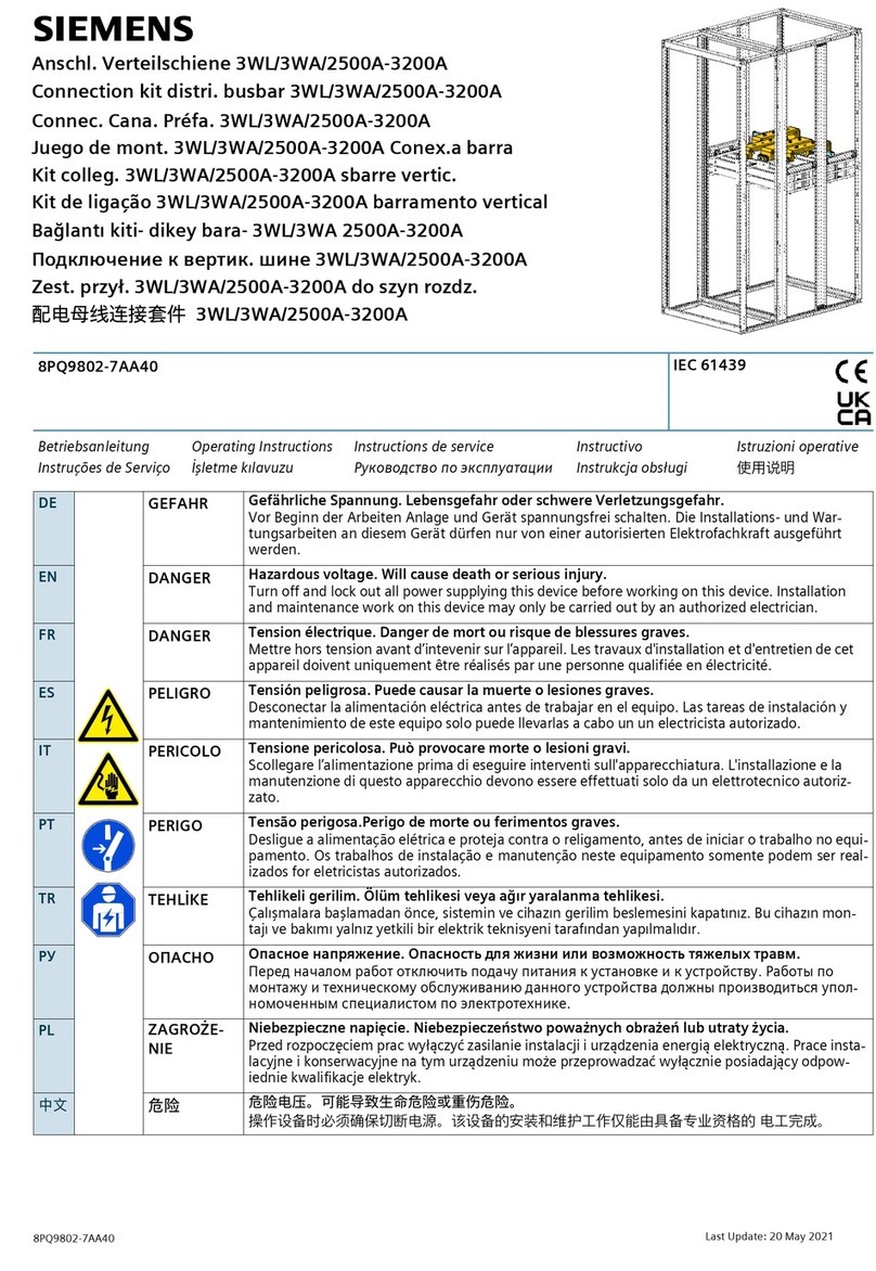 Siemens 3WL/3WA1225 operating instructions