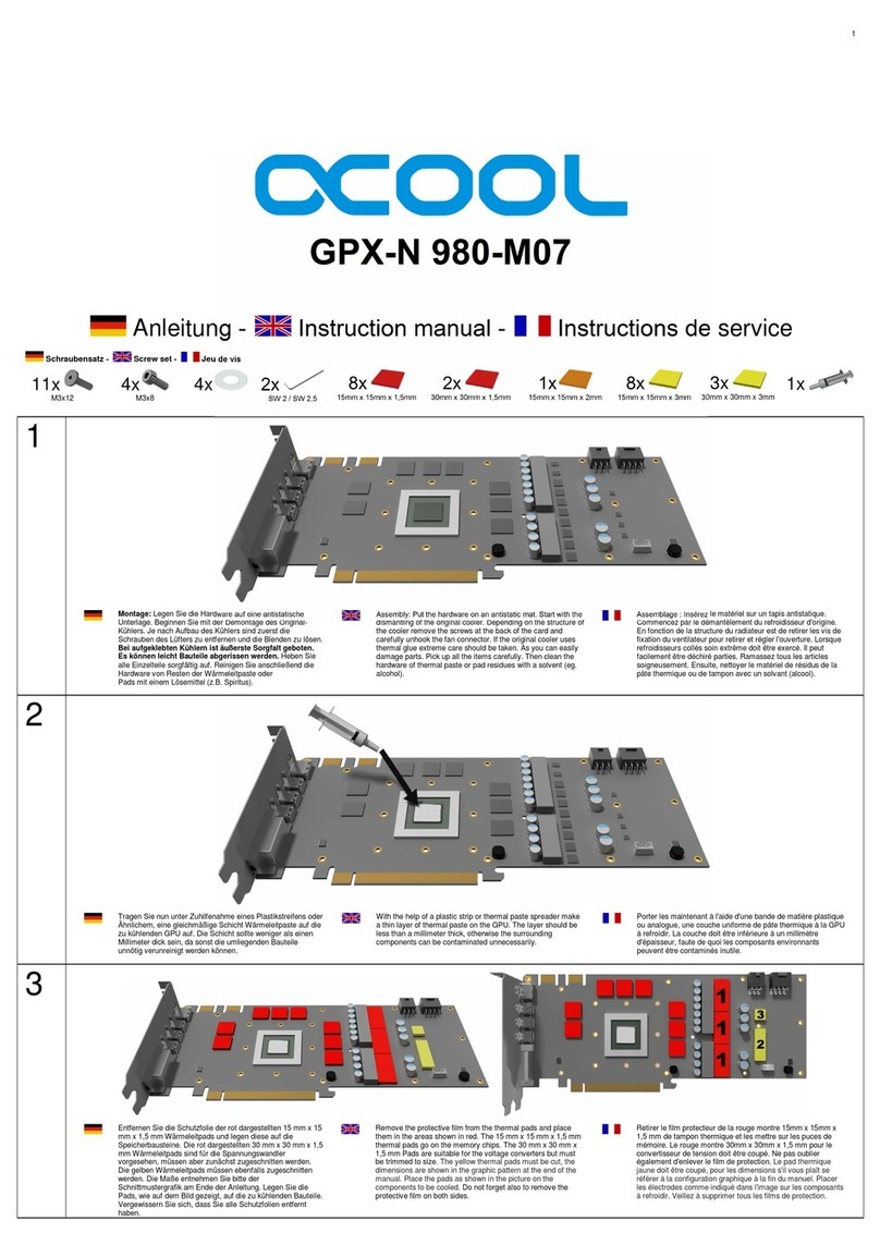 Alphacool GPX-N 980-M07 User manual