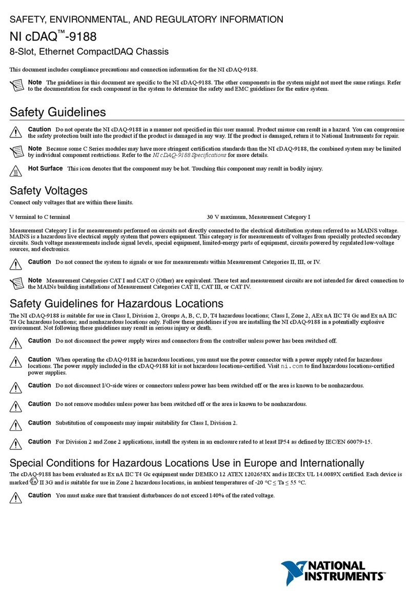 National Instruments NI cDAQ-9188 SAFETY, ENVIRONMENTAL, AND REGULATORY INFORMATION