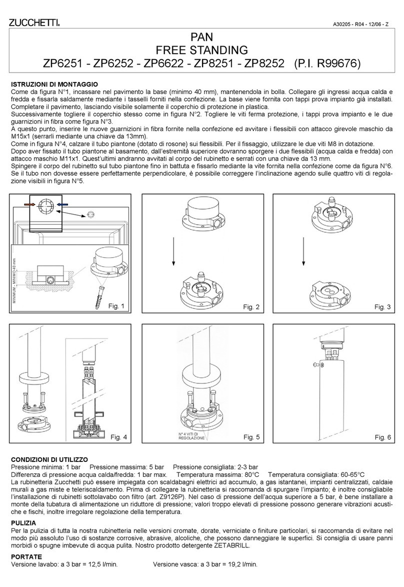 ZUCCHETTI ZP6251 Assembly instructions ZUCCHETTI ZP6251 Assembly instructions