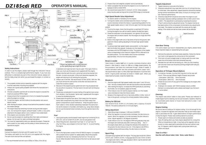 YS DZ185cdi RED User manual