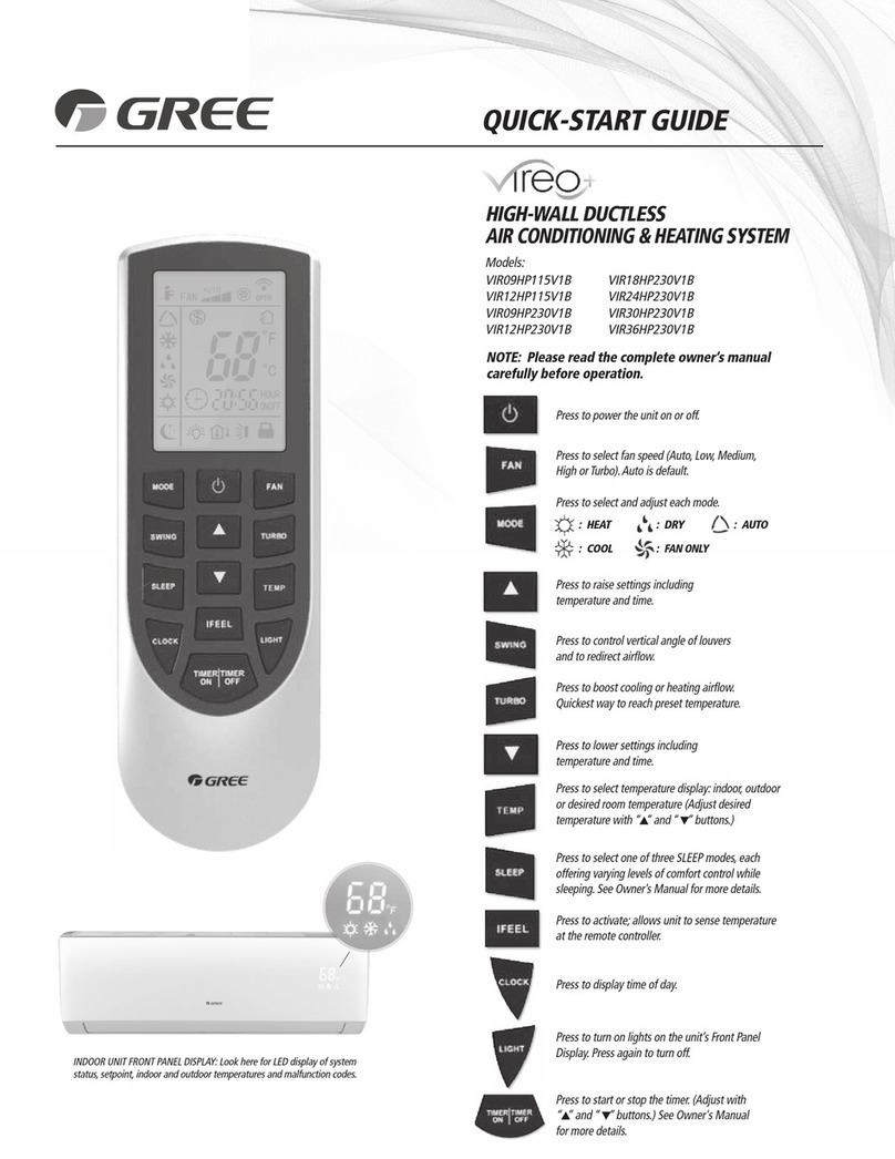 Gree VIREO+ VIR09HP230V1B User manual