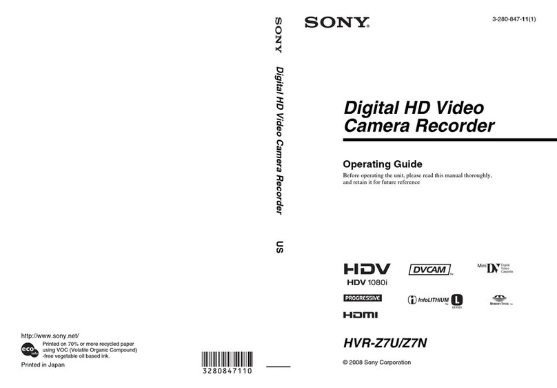Sony HVR-Z7U User manual
