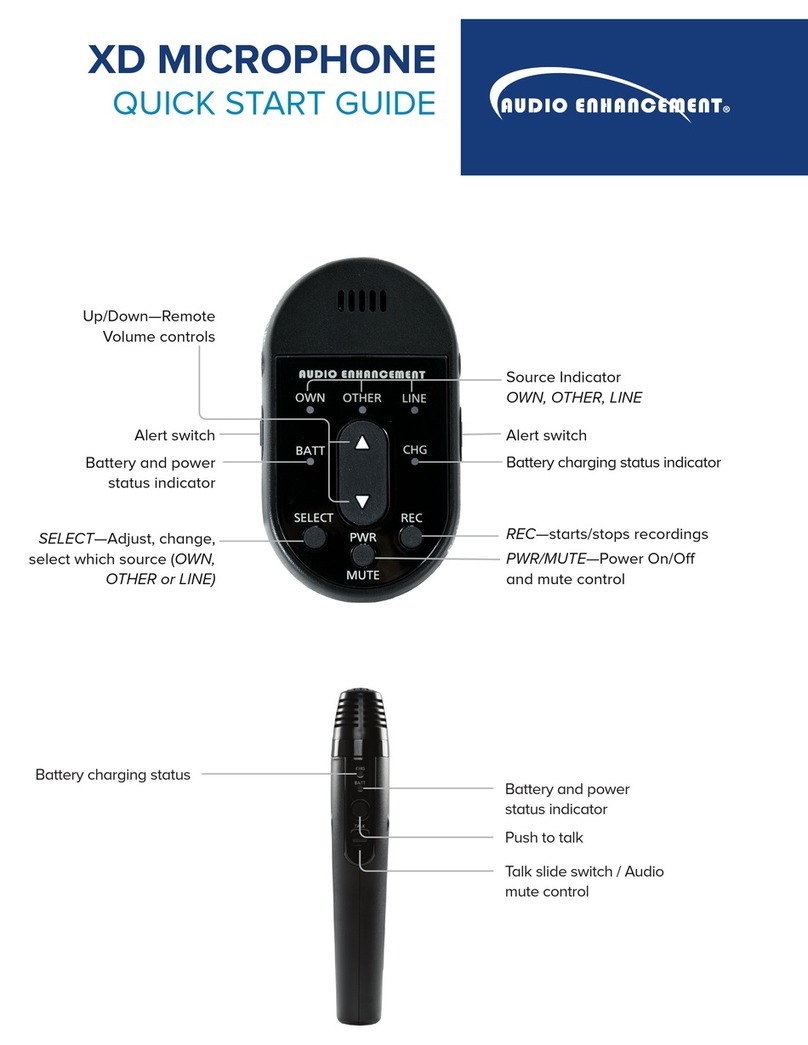 Audio enhancement XD MICROPHONE quick start guide Audio enhancement XD MICROPHONE quick start guide
